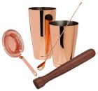 Professional Copper Barware Cocktail Gift Set 5 Piece