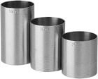 Set of 3 25ml, 35ml & 50ml Stainless Steel Thimble Bar Measures CE Marked