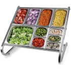 Lacor Stainless Steel Double Gastronorm Stand with Pans