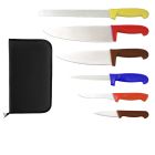 7 Piece Colour Coded Chefs Knife Set With Carry Case