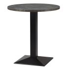 Artisano Anthracite Metal Rock Round Table Top 800mm with Hudson Small Square Black Dining Height Base