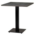 Artisano Anthracite Metal Rock Square Table Top 800 x 800mm with Titan Small Square Black Dining Height Base
