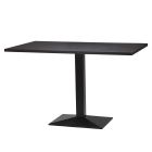 Artisano Dark Brown Sorano Oak Rectangular Table Top with Hudson Single Base 1200 x 700mm