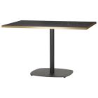 Artisano Black Pietra Grigia Rectangular Table Top With Vega Single Base 1200 x 700mm