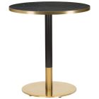 Artisano Black Pietra Grigia Gold Edge Round Table Top 800mm With Midas Brass/Black Base 