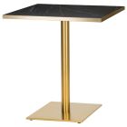 Artisano Black Pietra Grigia Gold Edge Square Table Top 800mm With Midas Brass Base