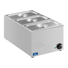 Hurricane Electric Bain Marie Wet Heat With 3x 1/3 Gastronorm Pans