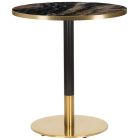 Artisano Formica Marbled Cappuccino Round Table Top 800mm With Midas Brass/Black Base