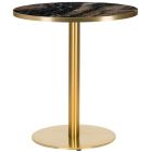 Artisano Formica Marbled Cappuccino Round Table Top 800mm With Midas Brass Base