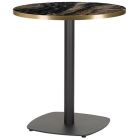 Artisano Formica Marbled Cappuccino Round Table Top 800mm With Vega Square Base