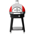 Lincoln Stone-Based Pizza Oven Wood Fired 70cm Red with Stand