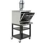 Lincoln Professional Charcoal Oven Black with Mobile Stand