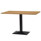 Artisano Natural Lancaster Oak Rectangular Table Top with Hudson Single Base 1200 x 700mm