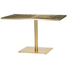 Artisano Formica Breccia Paradiso Rectangular Table Top With Midas Brass Single Base 1200 x 700mm