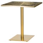 Artisano Formica Breccia Paradiso Square Table Top 800mm With Midas Brass Base