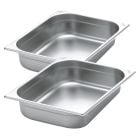 2x 1/2 65mm Deep Stainless Steel Gastronorm Set