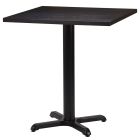 Artisano Dark Brown Sorano Oak Square Table Top 800 x 800mm with Atlas Small Black Dining Height Base