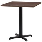 
Artisano Tobacco Pacific Walnut Square Table Top 800 x 800mm with Atlas Small Black Dining Height Base
