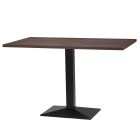 Artisano Tobacco Pacific Walnut Rectangular Table Top with Hudson Single Base 1200 x 700mm