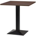 Artisano Tobacco Pacific Walnut Square Table Top 800 x 800mm with Hudson Square Black Dining Height Base