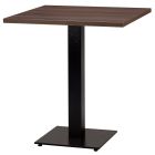 Artisano Tobacco Pacific Walnut Square Table Top 800 x 800mm with Titan Small Square Black Dining Height Base
