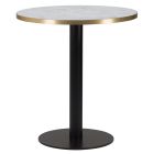 
Artisano White Carrara Marble Round Table Top 800mm with Titan Small Round Black Dining Height Base
