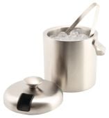 Stainless Steel Ice Bucket with Integrated Tongs (1.2 Litre)
