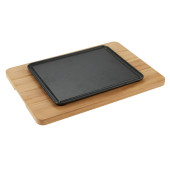 Tramontina Cast Iron Rectangular Sizzler Set 35 x 25.5 x 1.8cm