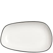 Steelite Asteria Nordic Tray Black Rim 24cm/9.5" (Pack of 12)