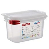 GN 1/9 Gastronorm Sealing Food Storage Container 100mm 1 Litre (Pack of 12)