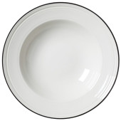 Steelite Bead Black Band Soup/Pasta Plate 24cm/9.5" (Pack of 12)