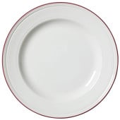 Steelite Bead Maroon Band Plate 25.5cm/10" (Pack of 12)