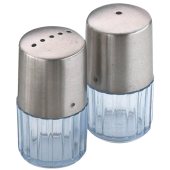 Salt & Pepper Shakers Clear Base 6.5cm (Set of 2)