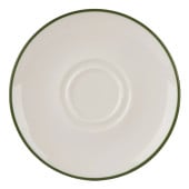 Modest Green Double Well Saucer 16cm/6.25" (Pack of 12)