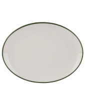 Modest Green Oval Plate 31cm/12.25" (Pack of 6)