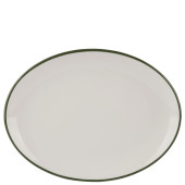 Modest Green Oval Plate 36cm/14" (Pack of 6)