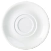 GenWare Porcelain White Saucer Double Well 15cm/5.9" (Pack of 6)