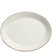 Steelite Brown Dapple Oval Coupe Plate 28cm/11" (Pack of 12)