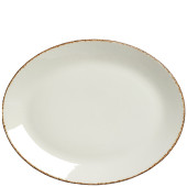 Steelite Brown Dapple Oval Coupe Plate 34cm/13.5" (Pack of 12)