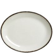 Steelite Charcoal Dapple Oval Coupe Plate 20cm/8" (Pack of 24)