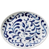 Steelite Messina Blue Oval Coupe Plate 25.5cm/10" (Pack of 12)