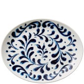 Steelite Messina Blue Oval Coupe Plate 30.5cm/12" (Pack of 12)