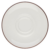 Modest Brown Double Well Saucer 16cm/6.25"