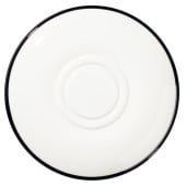 Modest Black Double Well Saucer 16cm/6.25"