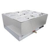 Parry Electric Double Wet Bain Marie With Drain 6 x 1/3GN