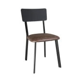 Bolero Metal Side Chair Vintage Mocha (Pack of 4)