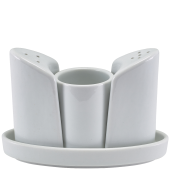 GenWare Porcelain 4 Piece Condiment Set (Pack of 6)