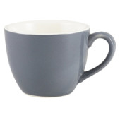 Genware Porcelain Bowl Shaped Cup 9cl Grey
