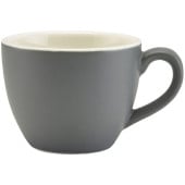 Genware Porcelain Bowl Shaped Cup 9cl Matt Grey