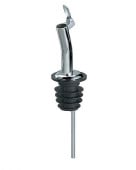 Tablecraft Freeflow Jet Tapered Shot Spirit Pourer With Hinged Flip Cap Pack Chrome (Pack of 12) 